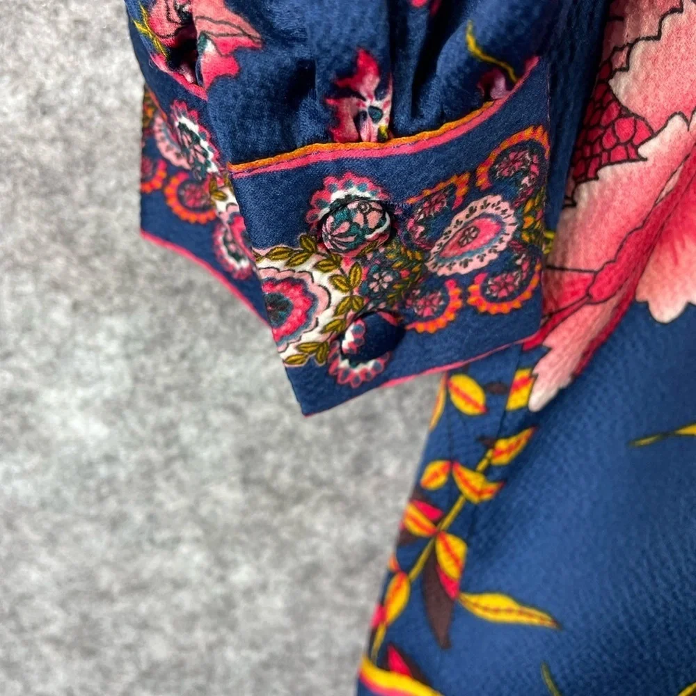 Ann Taylor LOFT Women’s Dress Size Small Wildflower Satin Shift Dress Colorful - Picture 3 of 12